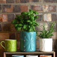 Navigate Beau & Elliot Carnaby Porcelain Embossed Pot Large Teal, Blue