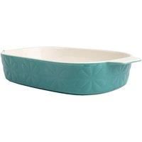 Beau & Elliot Carnaby Large Porcelain Embossed Oven Dish Teal, Blue