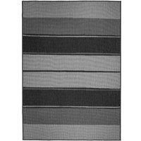Duo Weave Indoor/Outdoor Rug - Stripe Charcoal - 120x170cm