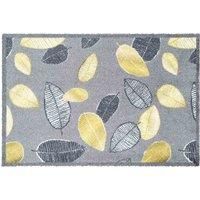 Bruce Starke Mayfair Recylon Entrace Mat 75 X 50 Modern Leaves