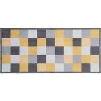 Washamat Mayfair Recylon Blocks Ochre Mat 150 X 67Cm