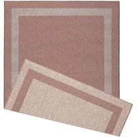 Duo Weave Indoor/Outdoor Rug Border Rust 170 X 120Cm