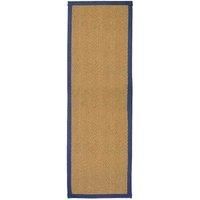 Herringbone Weave Brown, Blue Rug 180Cmx60Cm