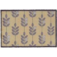 Washamat Washable Indoor Mat 75x50cm Abstract Florals Ochre