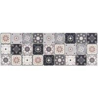 Washamat Washable Indoor Runner 150x50cm Victorian Tile Stone