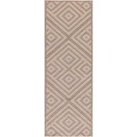 Washarug Washable Jute Runner 60x180cm Geo White