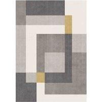 William Armes Tokyo Rug 160x230cm Geo Blocks Ochre/Grey
