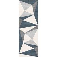William Armes Tokyo Runner 60x180cm Modern Geo Blue