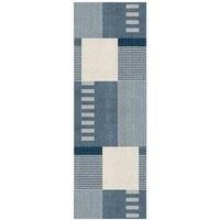 William Armes Tokyo Runner 60x180cm Geo Blocks Blue