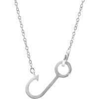 Fish Hook Link Paradise Silver Necklace Pendant