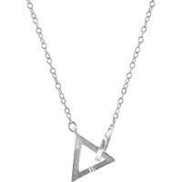 Geometric Triangle Link Paradise Silver Necklace Pendant