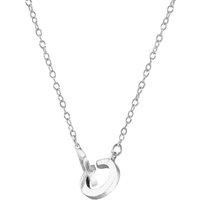 Twin Circle Link Paradise Silver Necklace Pendant