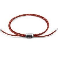 Edward Silver and Braided Leather SKINNY Bracelet