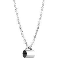 GUSTATORY Coffee Mug Silver Necklace Pendant