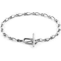 Arabella Twist Silver Chain T-Bar Bracelet