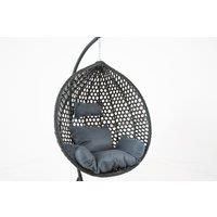 The Onyx Black Swing Egg Pod Chair - Large - Black