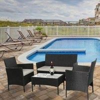 Outdoor Living Amazon 4pc Rattan Sofa Set