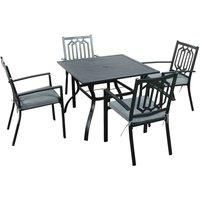 Chorley 4 seat outdoor dining set with cushions