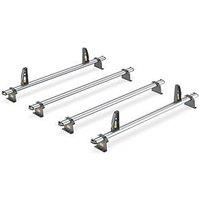 Van Guard 4 ULTI Roof Bars + 4 load stops for Nissan NV400 2010-Onwards | L1, L2, L3, L4 | H1, H2 | VG286-4