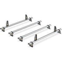 Van Guard 4 ULTIBar+ Aluminium Van Roof Bars + 4 load stops compatible with Vivaro 2019-Onwards | L2 | H1 | VG335-4
