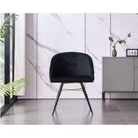 Single Athela Lux Velvet Dining Chair Metal Legs - Color Options