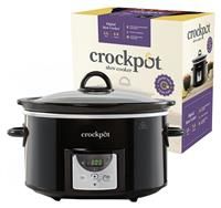 Crockpot Digital Slow Cooker | 3.5 L (3-4 People) | Programmable Countdown Timer | UK 3 Pin Plug | Black [CSC113]