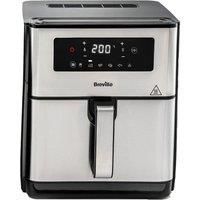 Breville Halo Air Fryer | 9L Digital Air Fryer Oven | 1700W Power for Fast Results | 50% More Energy Efficient|Large Size: 65% More Cooking Space | Fry, Bake, Roast & Grill | [VDF131], Black/Silver