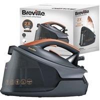 Breville DiamondXpress Steam Generator Iron | 2400 W | 160g/min Continuous Steam | 490g/min Steam Boost | Diamond Ceramic Soleplate | Detachable 1.5 L Water Tank | Grey & Rose Gold [VIN445]