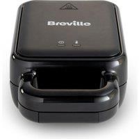 Breville Solo SnackMaster | Mini Toastie Maker & Snack Maker for Pancakes, Omelettes, Toasted Sandwiches & More | Wipe Clean, Non Stick Plates | Black [VST102]