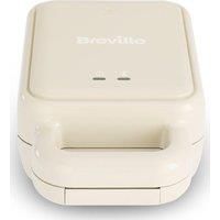 Breville Solo SnackMaster | Mini Toastie Maker & Snack Maker for Pancakes, Omelettes, Toasted Sandwiches & More | Wipe Clean, Non Stick Plates | Cream [VST103]