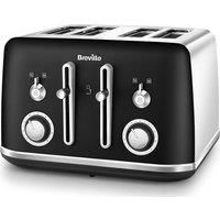 BREVILLE Mostra VTR047 4-Slice Toaster - Black & Chrome, Black