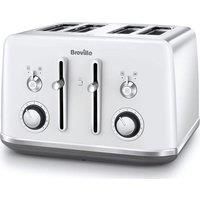 BREVILLE Mostra VTR048 4-Slice Toaster - White & Chrome, White