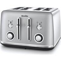 BREVILLE Mostra VTR049 4-Slice Toaster - Silver & Chrome, Silver/Grey