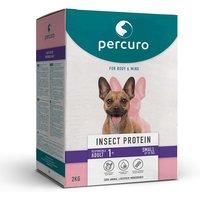 Percuro, 2Kg Adult Small Breed, Dry Hypoallergenic Dog Food for Healthy Body & Mind, No Animal Livestock Ingredients, Hypoallergenic Insect Protein, No Artificial Additives, Sustainable