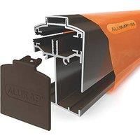 ALUKAP-SS Brown 0-100mm Low Profile Glazing Gable Bar 2400mm x 60mm (234JC)