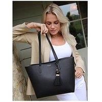 Luella Grey Benny Black Tote & Canvas Pouch - Black