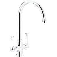 Streame by Abode Gatsby Swan Neck Dual Lever Mono Mixer Chrome (200JM)