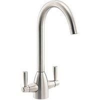 Abode Zermat Swan Dual-Lever Mono Mixer Brushed Nickel (757JM)
