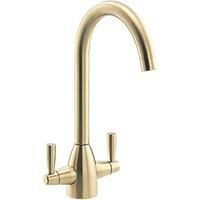 Abode Zermat Swan Dual-Lever Mono Mixer Brushed Brass (126JM)