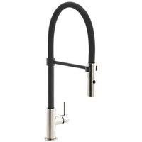 Streame by Abode Valida Pull-Out Mono Mixer Brushed Nickel / Matt Black (227JM)