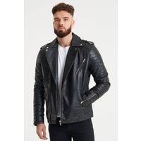 Ribbed Leather Jacket