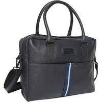 Striped Leather Laptop Bag