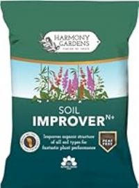 Harmony Gardens Soil Improver (50L) | Peat-Free Top Soil Fertiliser and Conditioner. Nitrogen and Trace Element Enriched