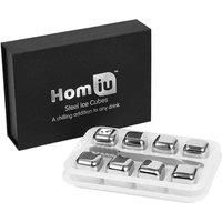 Homiu 8 Steel Ice Cubes Tongues Set Summer Drinks Glass Drink Fast Freezing Set