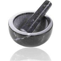 Homiu Pestle and Mortar Premium Natural Marble Spice Herb Crusher Kitchen Home