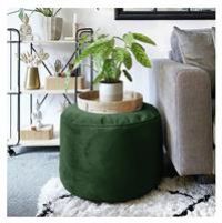 rucomfy Velvet Pouffe - Emerald Green