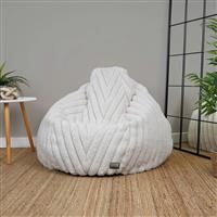 Rucomfy Ribbed Faux Fur Beanbag- Chocolate