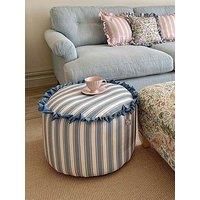 Rucomfy Frilled Striped Pouffe Beanbag