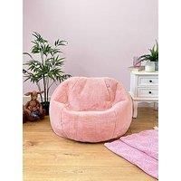 Faux Fur Kids Slouchbag Faux Fur Bean Bag Chair - Luxurious Fluffy Children/'s Beanbag Seat for Bedroom Playroom - Comfortable Bean Sack Chair with Filling Included (Dusky Pink, Beanbag Only)