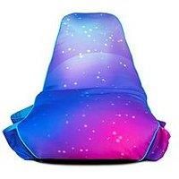rucomfy Beanbags rugame Kids Gaming Bean Bag Chair with Pockets, High Back, Contrast Piping. Purple Galaxy 70x80x70cm